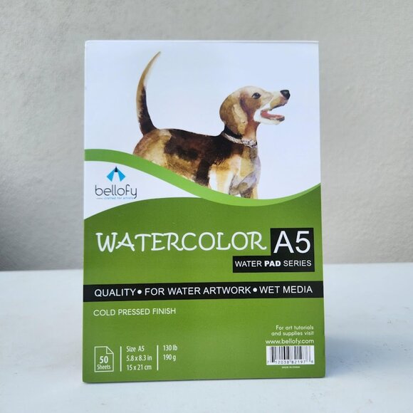 NEW 50 Sheets Watercolor Paper Pad 130 lb /190 GSM 8.3" x 5.8" Cold Press Paper - Picture 4 of 9
